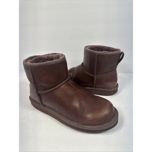 L.L. Bean Shoes - L.L. BEAN Women's Brown Leather Wool Lined Bean Boots Size 9M made in Maine USA